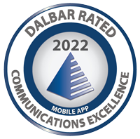 Image of DALBAR's communications excellence seal in 2022.